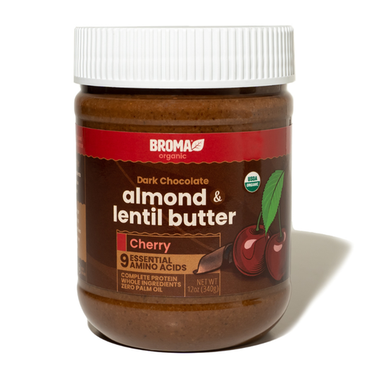 Dark Chocolate Cherry Almond & Lentil Butter - The First Complete Protein Nut Butter