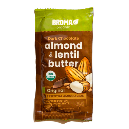Broma Original Dark Chocolate Almond & Lentil Butter Sachet