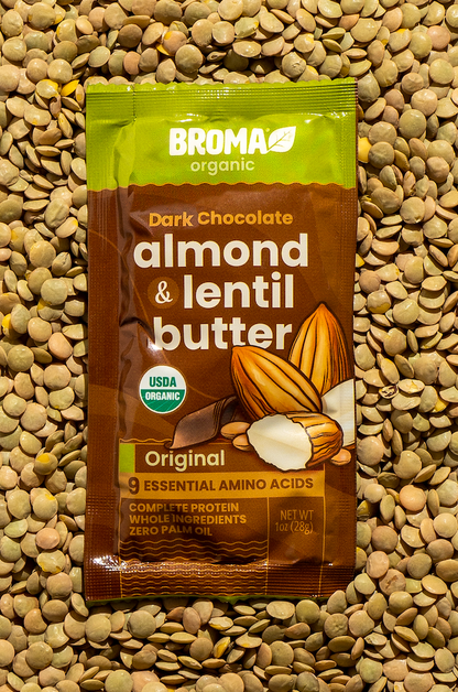Broma Original Dark Chocolate Almond & Lentil Butter Sachet