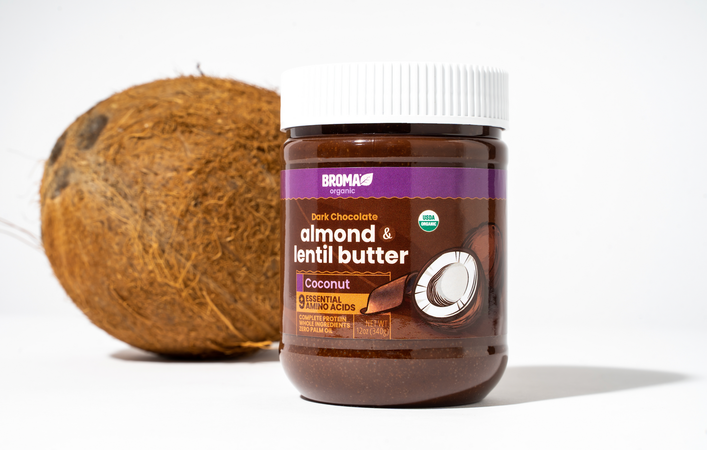 Dark Chocolate Coconut Almond & Lentil Butter - The First Complete Protein Nut Butter